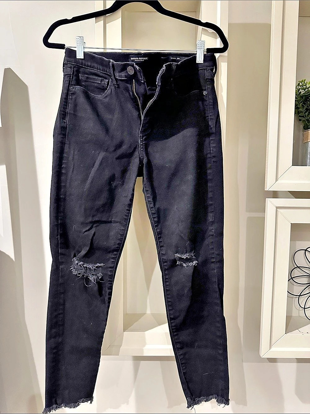 Banana Republic SinnY 285 Black Skinny Jeans Waist 28